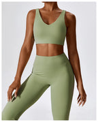 NLW Elite Seamless 2-Piece Yoga Set – High-Performance Compressed Fitness Suit