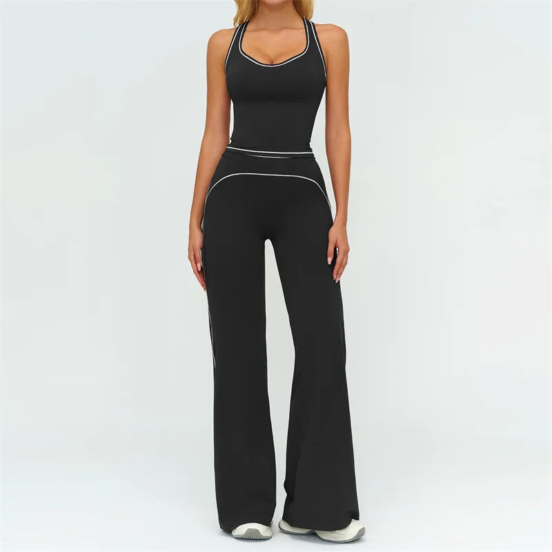 NLW Buttery-Soft V-Back Yoga Set - 2-Piece