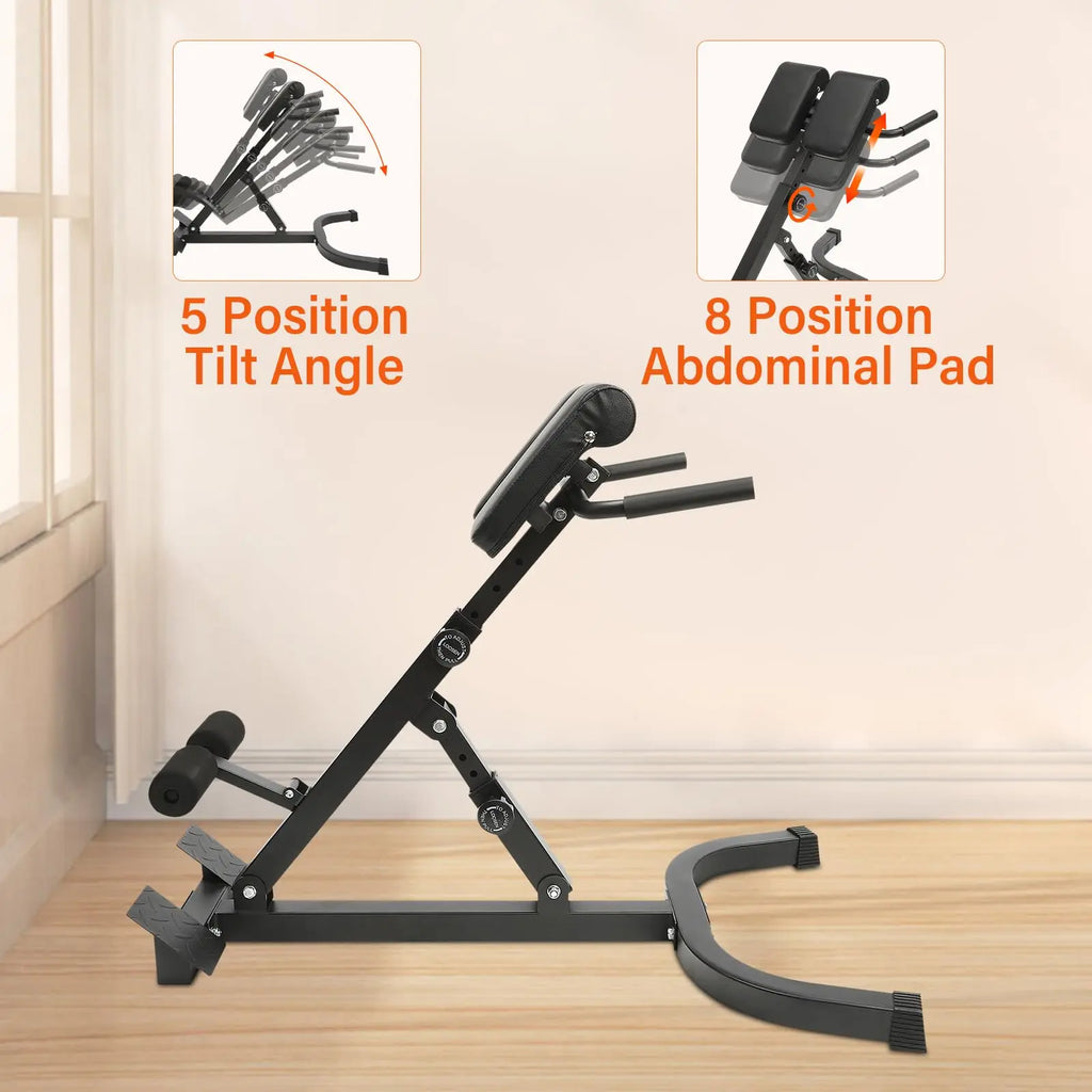 NLW Multi-Functional Foldable Roman Chair – 5-Position Hyperextension Back & Core Exercise Bench