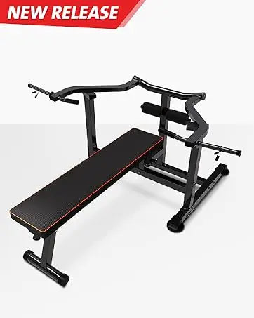 NLW 4-in-1 Foldable Home Gym Strength Station with Leg Developer & Chest Press Levers