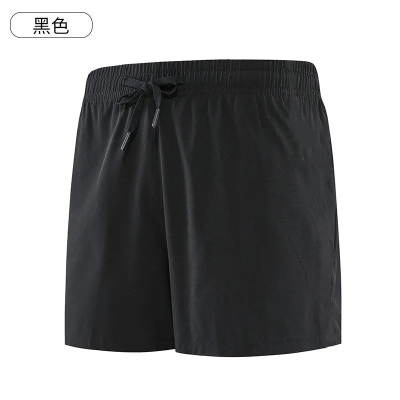 NLW Quick-Dry Summer Sports Shorts – Lightweight Solid Beach Running & Jogging Shorts