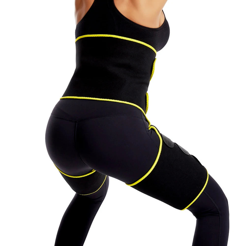 NLW 3-in-1 Waist Trainer & Thigh Trimmer – High-Waist Butt Lifting Sweat Belt