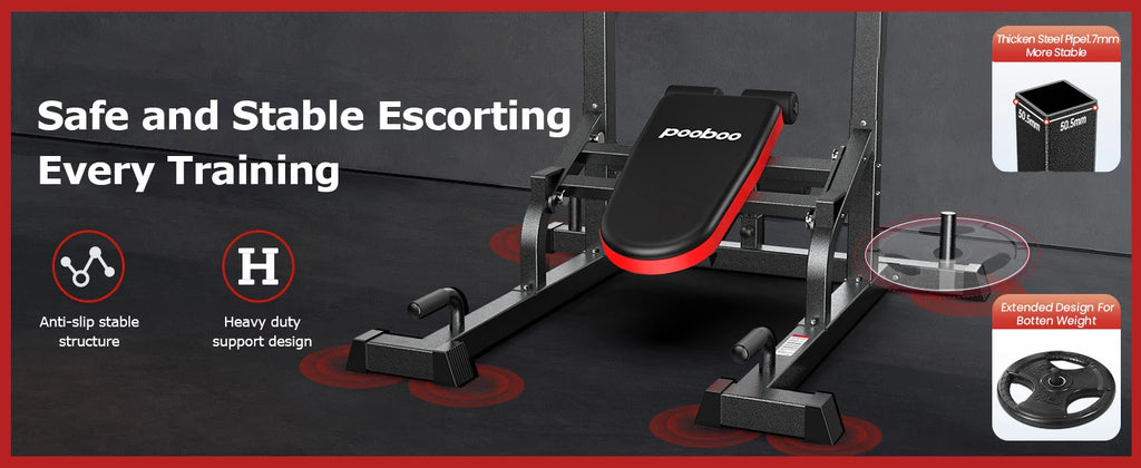NLW -Pooboo Power Tower Dip Station Pull Up Bar