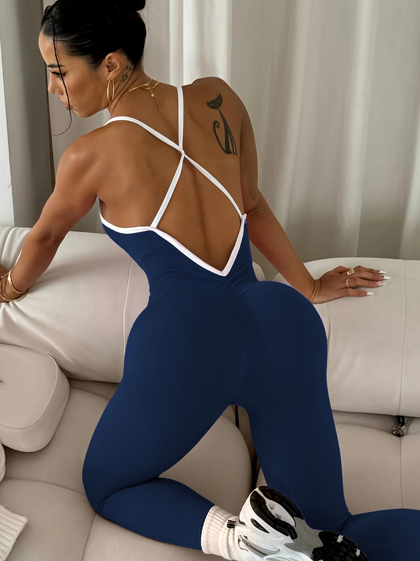 NLW Sleeveless Gym Bodysuit & Workout Romper