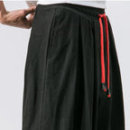 NLW Men’s Oversized Cotton-Linen Wide-Leg Pants