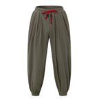 NLW Men’s Oversized Cotton-Linen Wide-Leg Pants