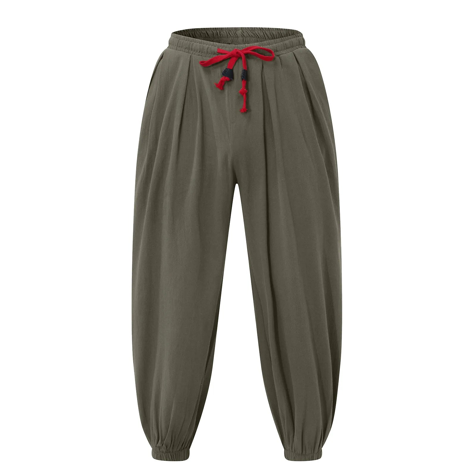 NLW Men’s Oversized Cotton-Linen Wide-Leg Pants