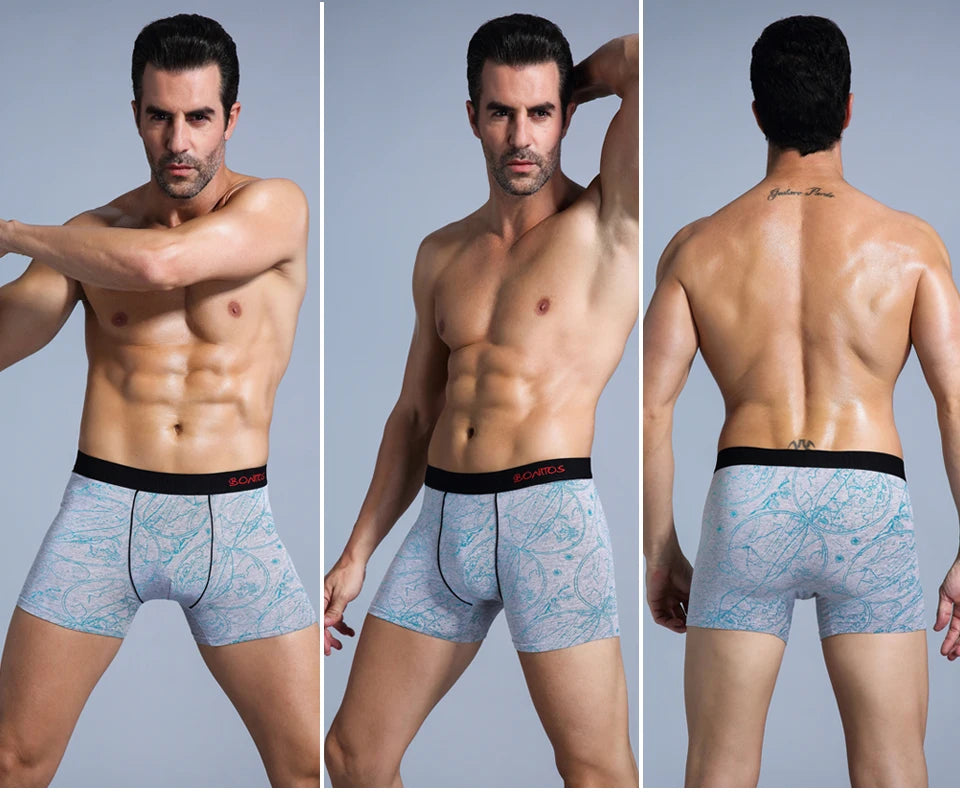 NLW Premium Men's Cotton Boxer Shorts (5-Piece Set) – Breathable High-Stretch Comfort Underwear