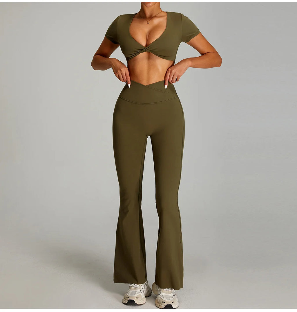 Sexy Short-Sleeve Workout & Yoga Tee