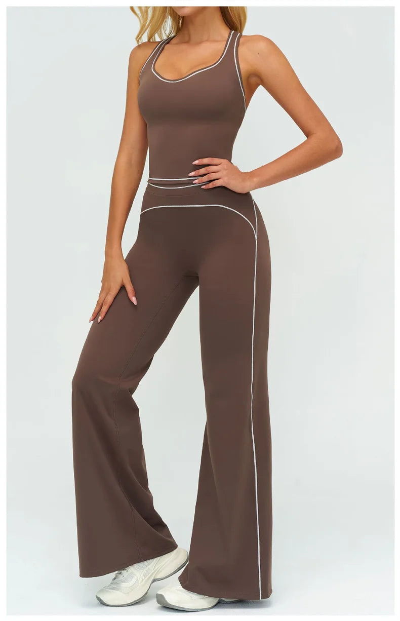 NLW Buttery-Soft V-Back Yoga Set - 2-Piece