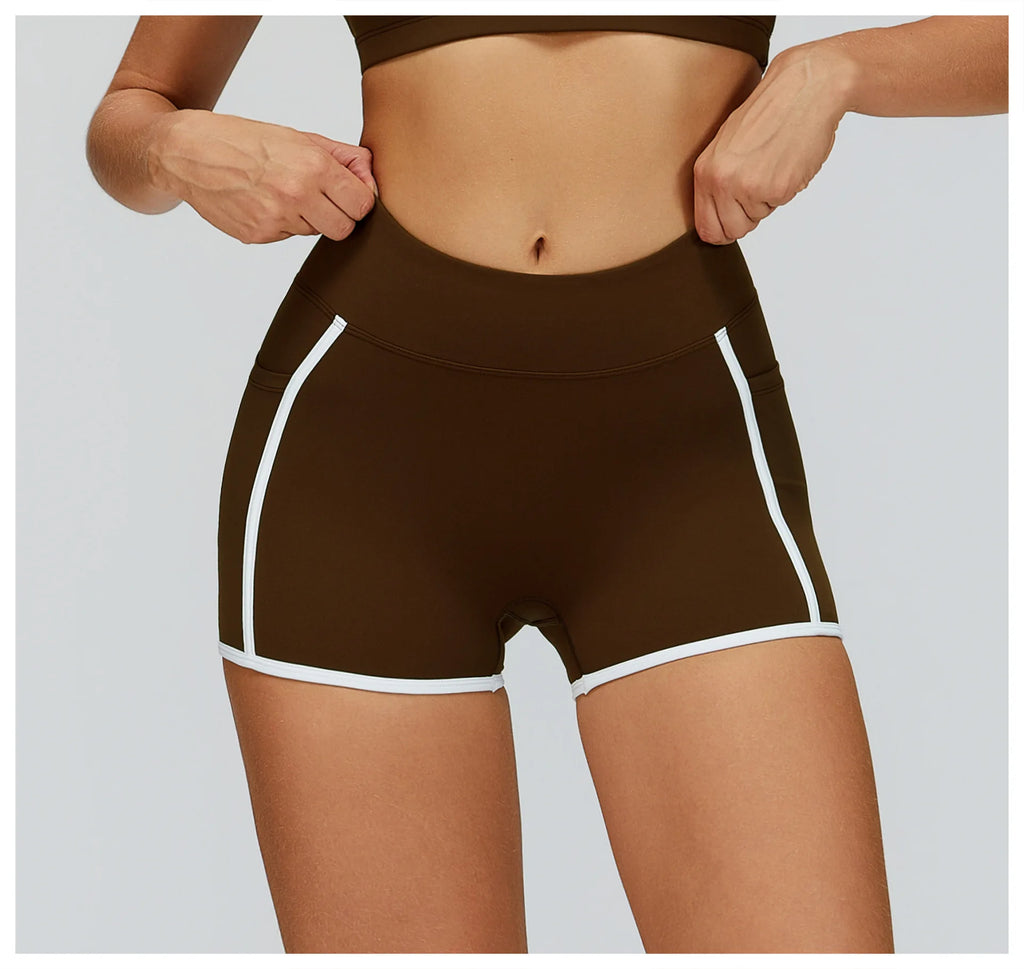 High-Waist Push-Up Yoga Shorts