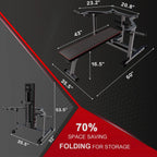 NLW 4-in-1 Foldable Home Gym Strength Station with Leg Developer & Chest Press Levers