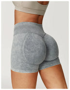 Sand Washed Seamless Yoga Shorts | High-Waist Butt-Lift Workout Shorts
