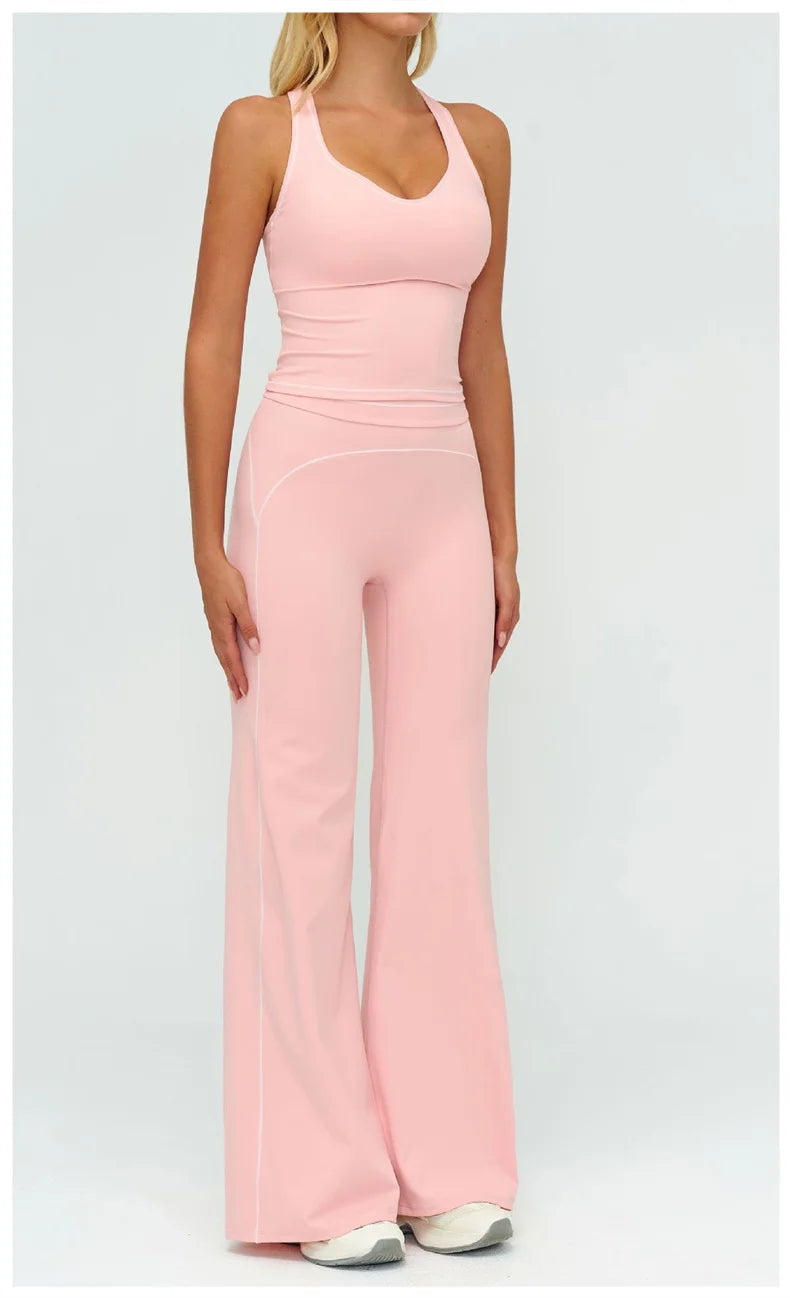 NLW Buttery-Soft V-Back Yoga Set - 2-Piece