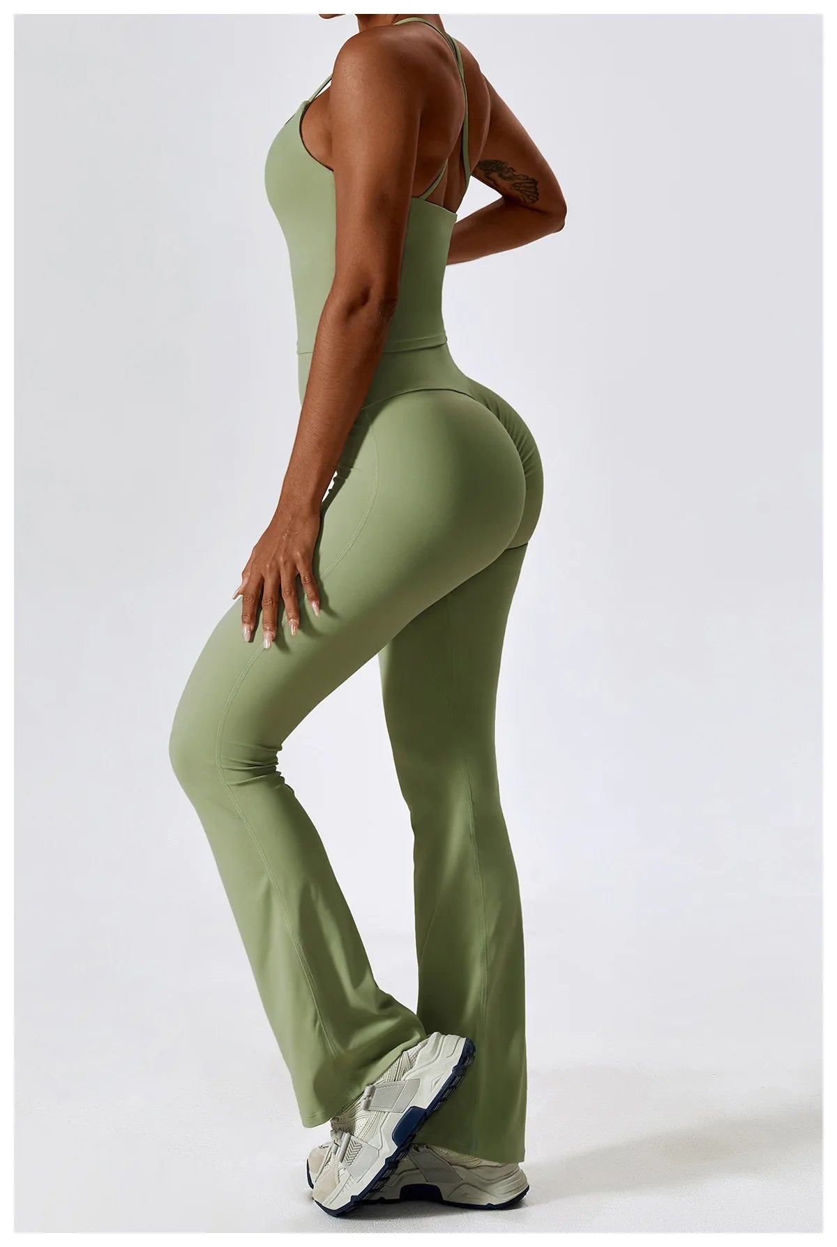 NLW Elite Seamless 2-Piece Yoga Set – High-Performance Compressed Fitness Suit