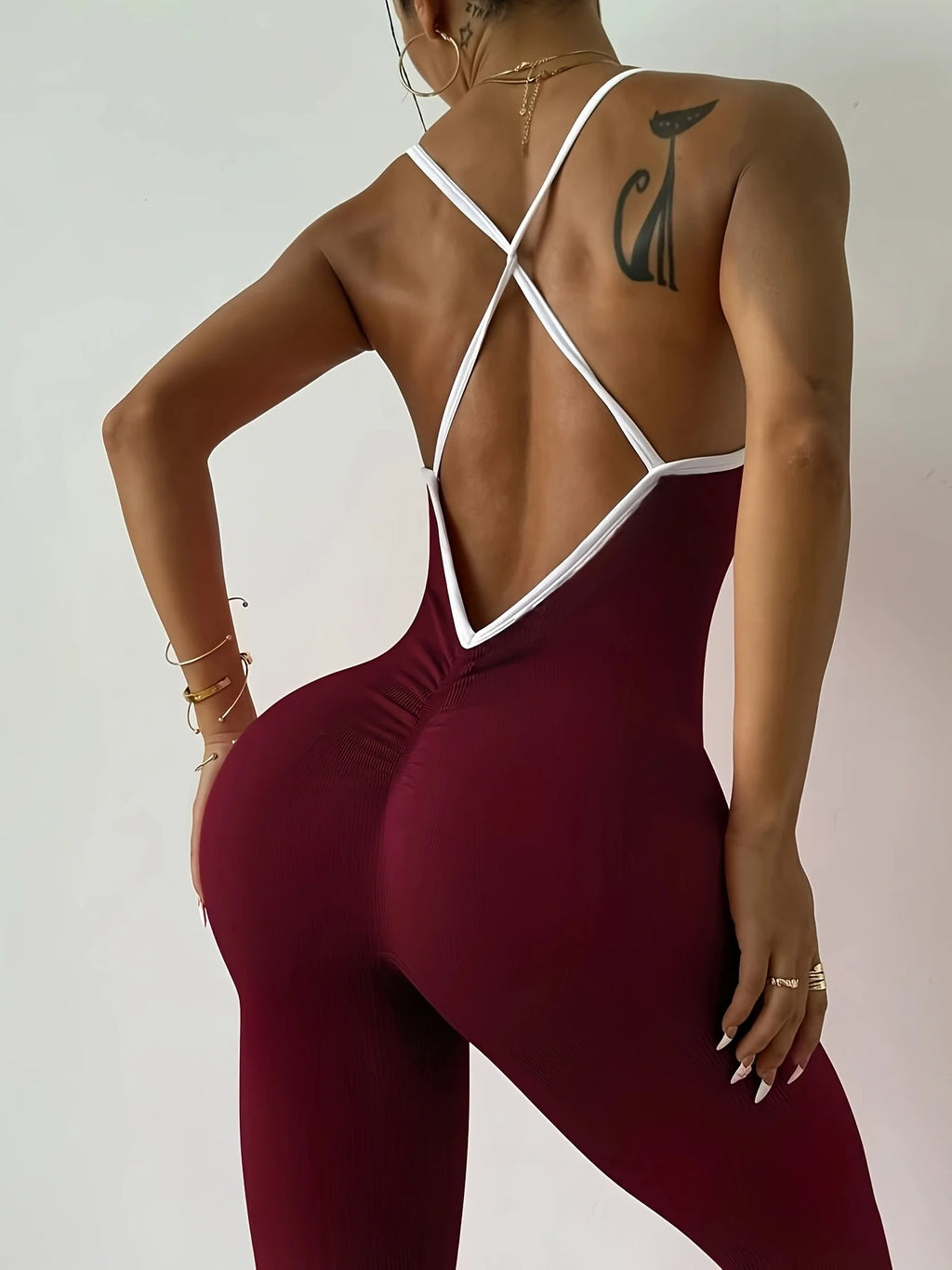 NLW Sleeveless Gym Bodysuit & Workout Romper