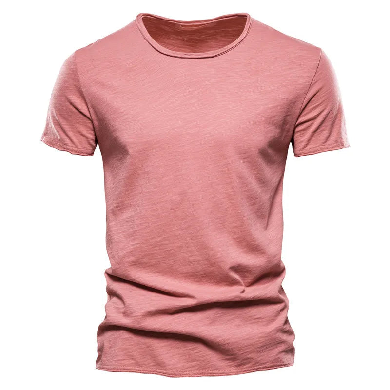 NLW Men’s Premium V-Neck Tee – 100% Cotton Slim Fit Shirt