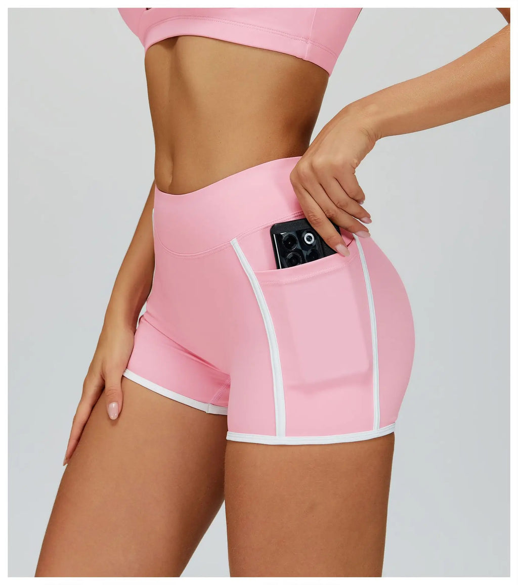 High-Waist Push-Up Yoga Shorts