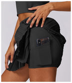 Solid Sports Running & Dance Skirt