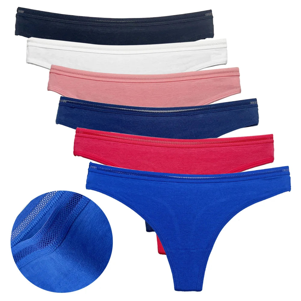 NLW 5-Pack Everyday Solid Cotton Thongs