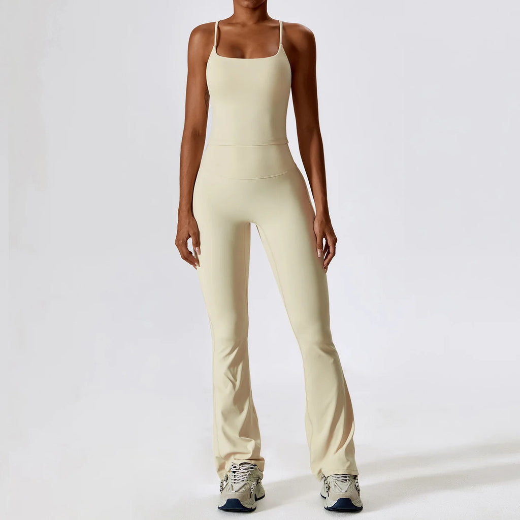 NLW Elite Seamless 2-Piece Yoga Set – High-Performance Compressed Fitness Suit