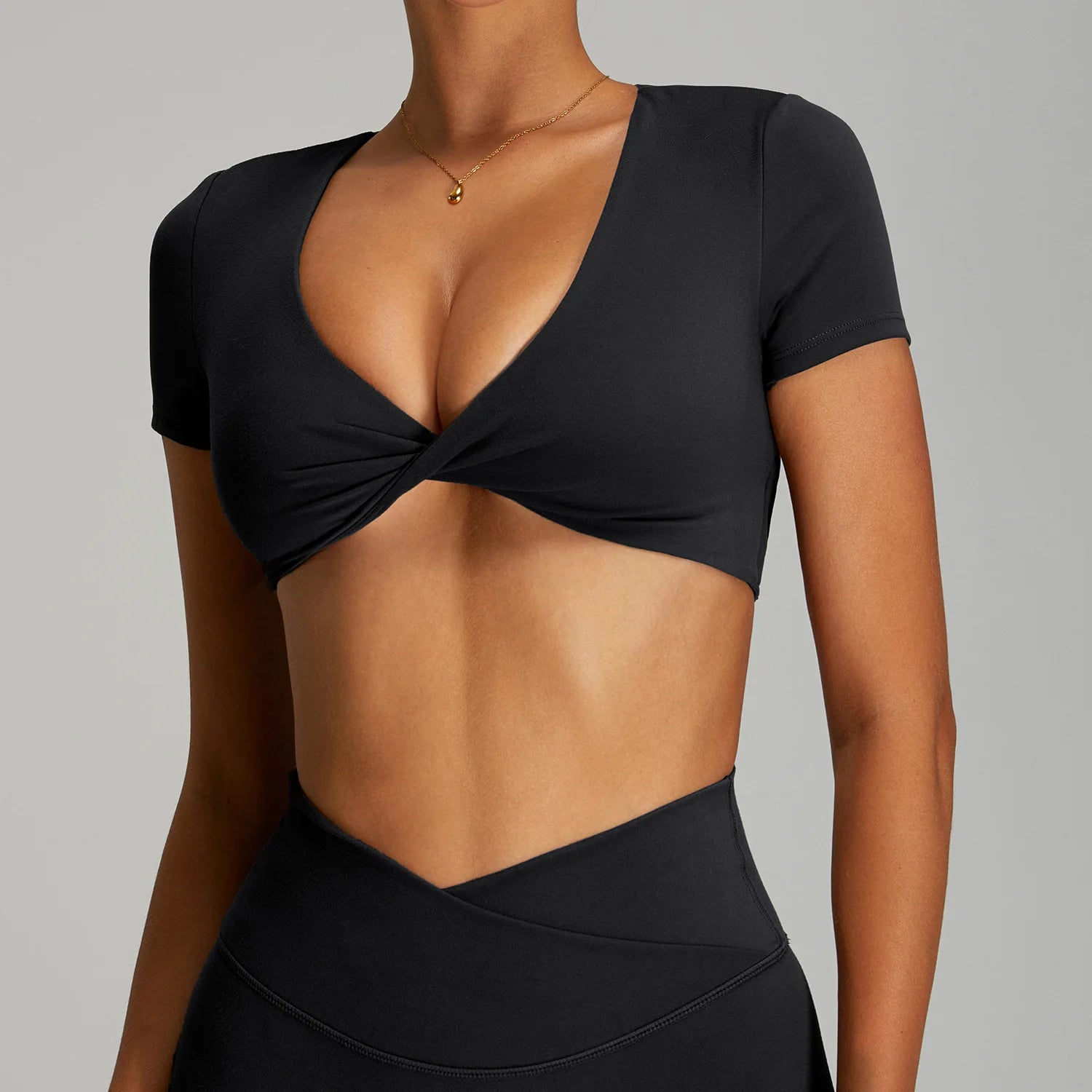 Sexy Short-Sleeve Workout & Yoga Tee