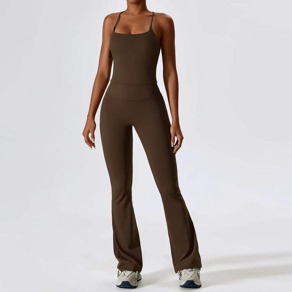 NLW Elite Seamless 2-Piece Yoga Set – High-Performance Compressed Fitness Suit