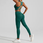NLW Seamless Sculpt Yoga Set – Sleeveless Quick-Dry Premium Fitness Set