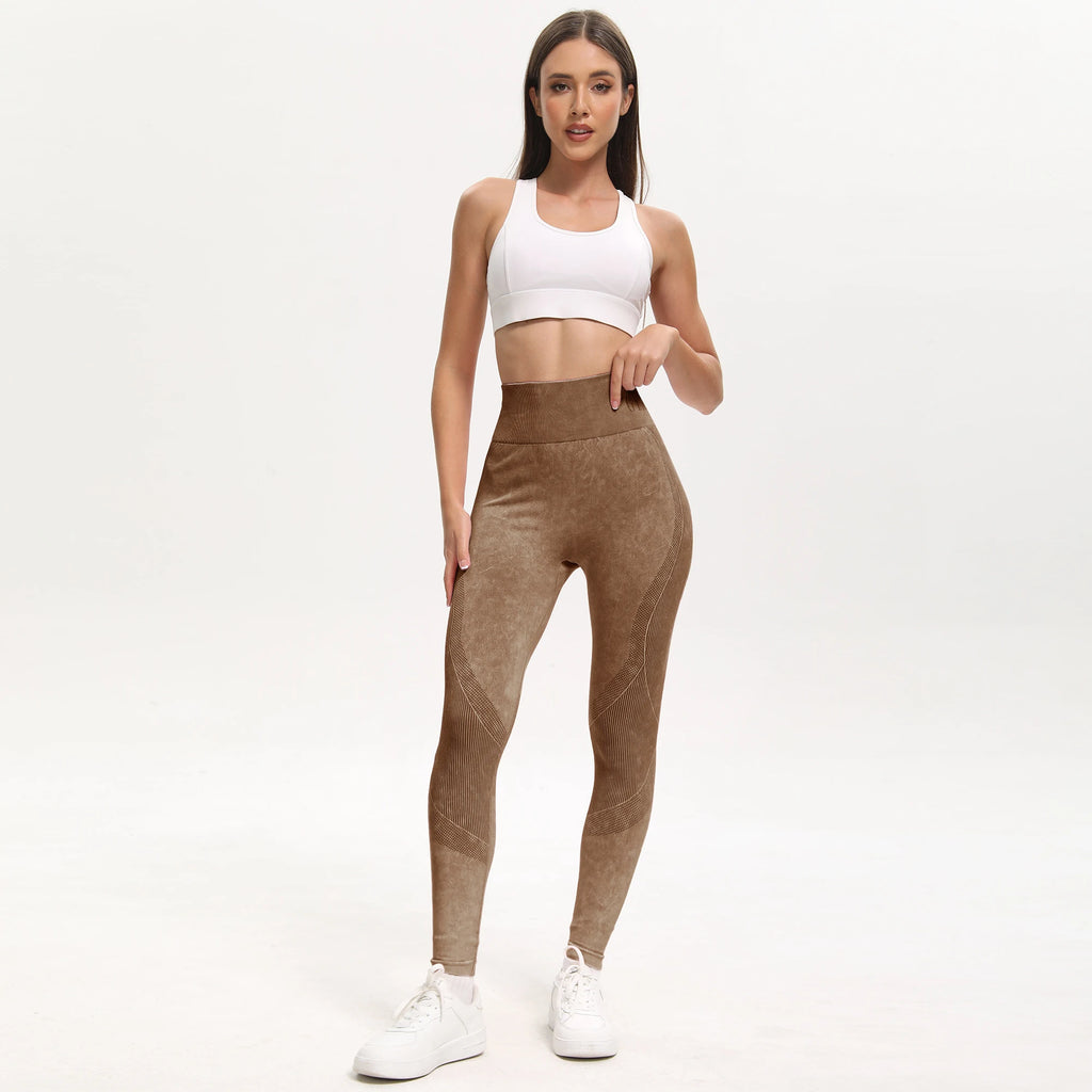 NLW 2-Pack Seamless Tummy Control Yoga Leggings – High-Waisted Sexy Butt-Lifting Fitness Pants