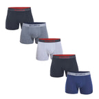 NLW Premium Men's Cotton Boxer Shorts (5-Piece Set) – Breathable High-Stretch Comfort Underwear