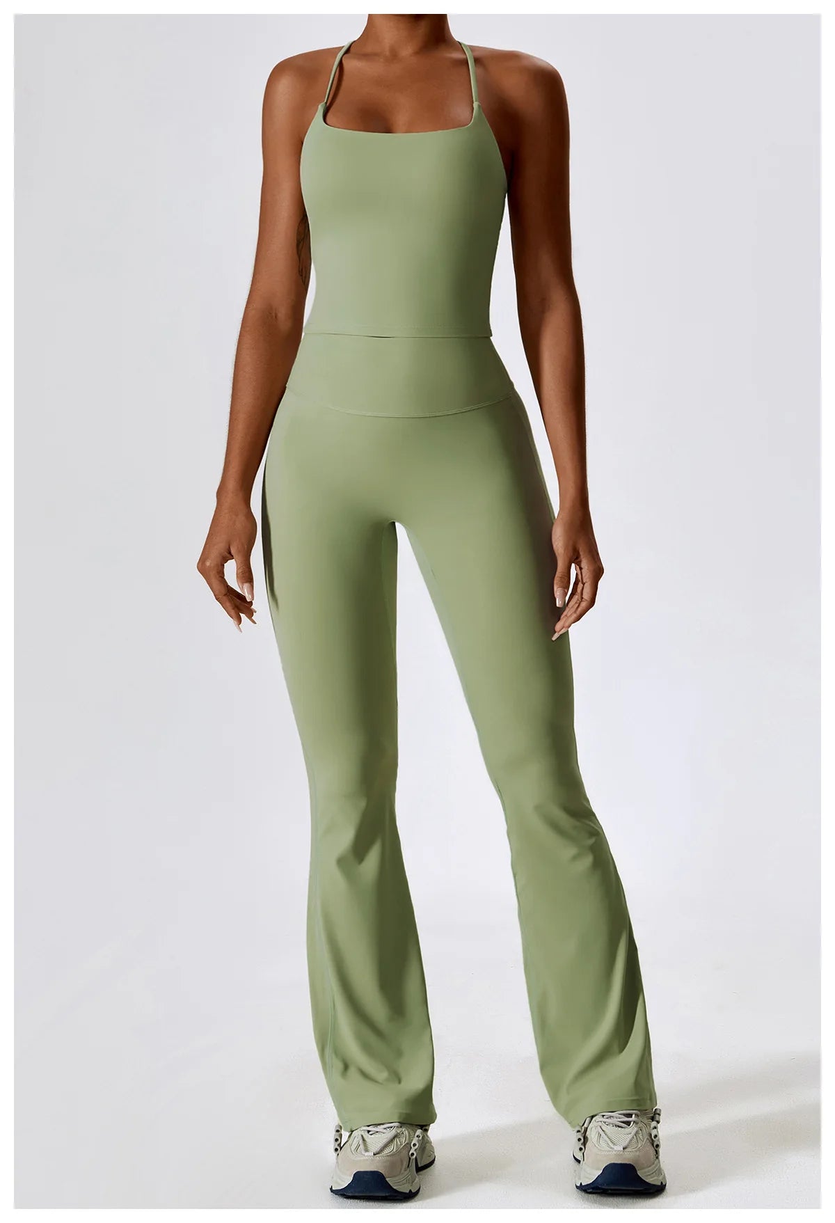 NLW Elite Seamless 2-Piece Yoga Set – High-Performance Compressed Fitness Suit