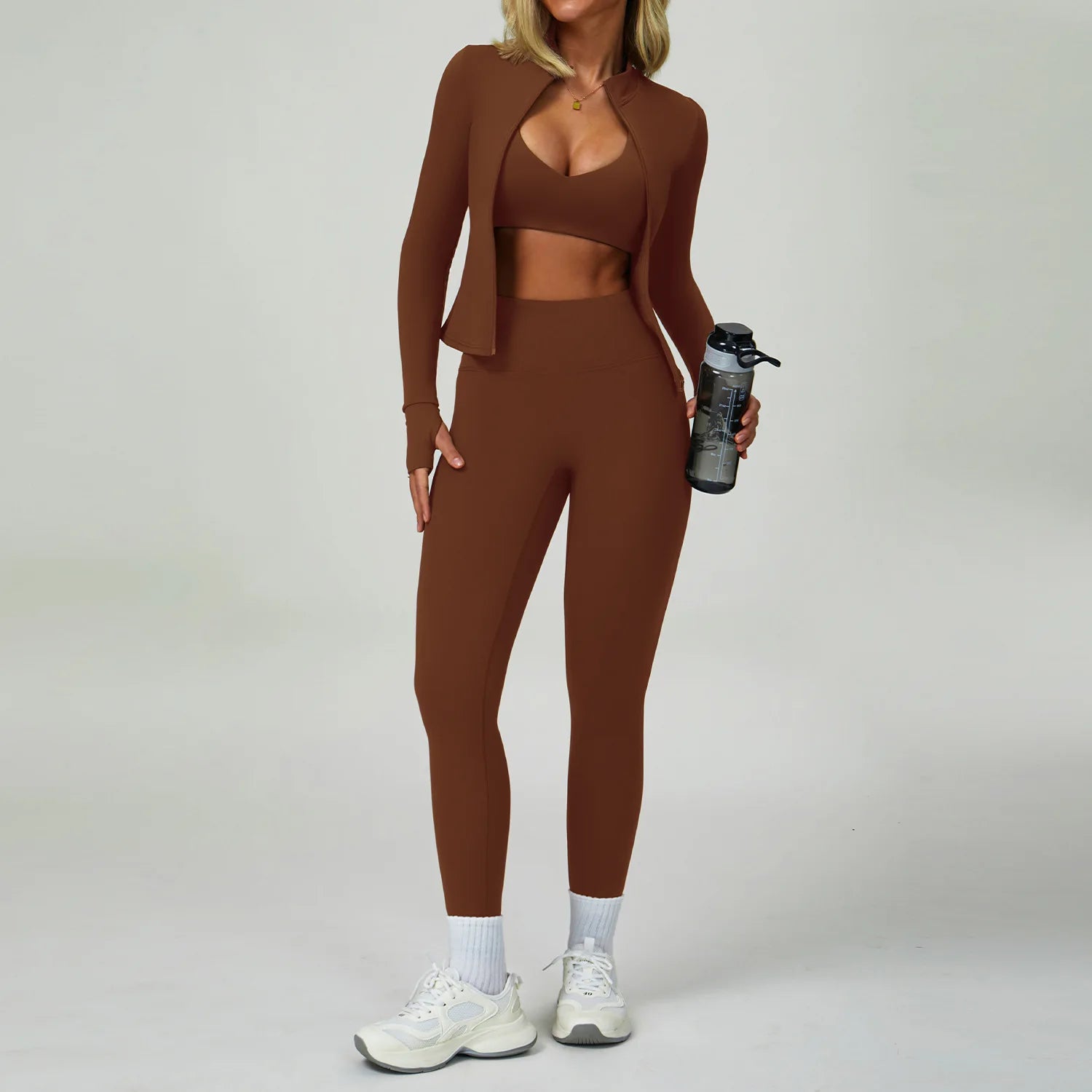 NLW 2-3PCS  Women Fitness Set High Waist