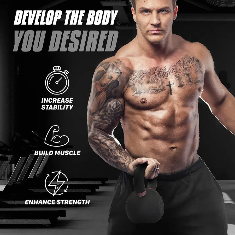 NLW Premium Cast Iron Kettlebell | Strength Training Equipmen