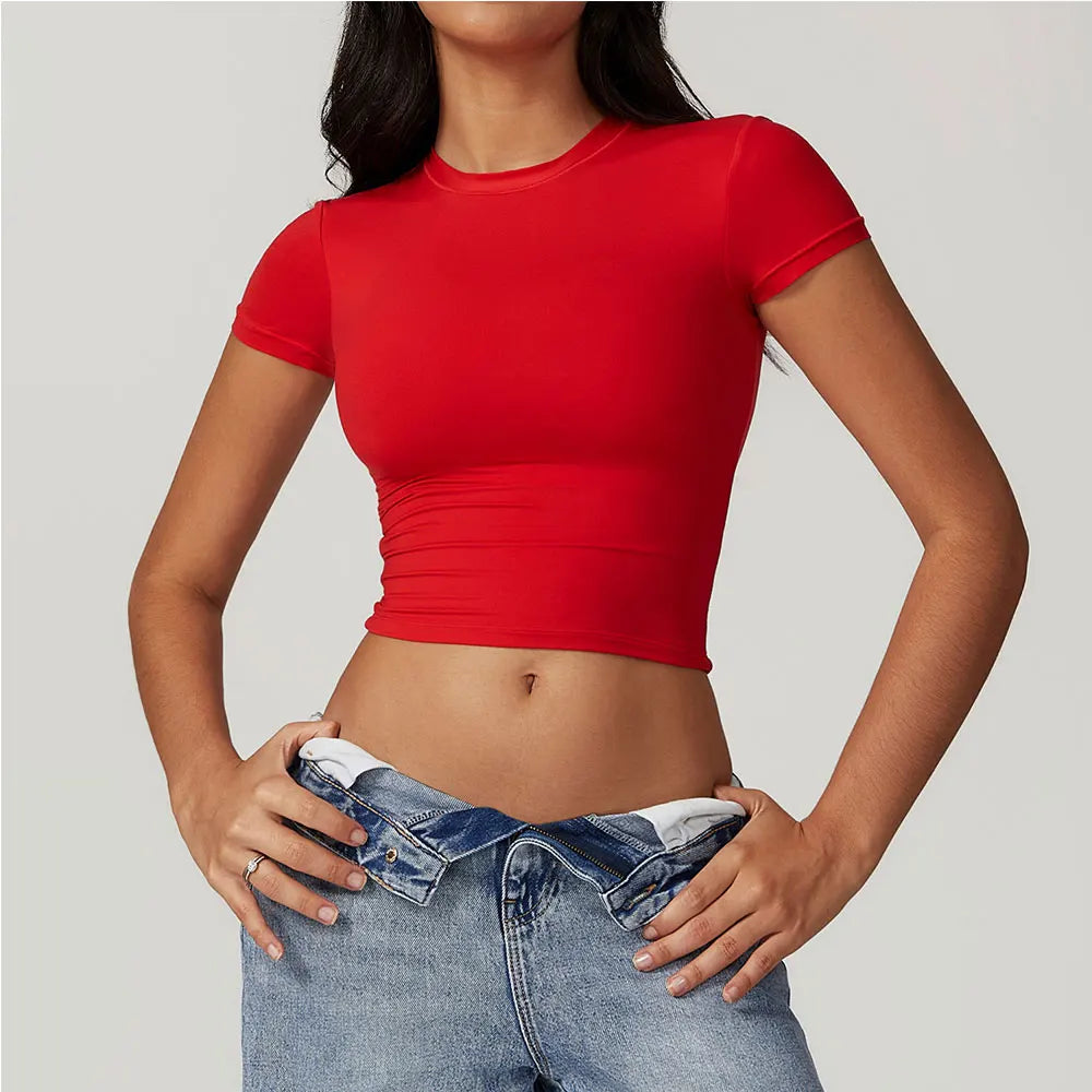 Short-Sleeve Yoga & Running Workout Top