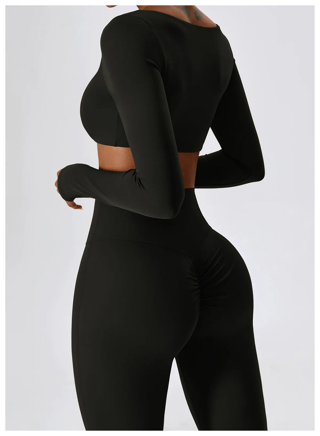 NLW Elite Seamless 2-Piece Yoga Set – High-Performance Compressed Fitness Suit
