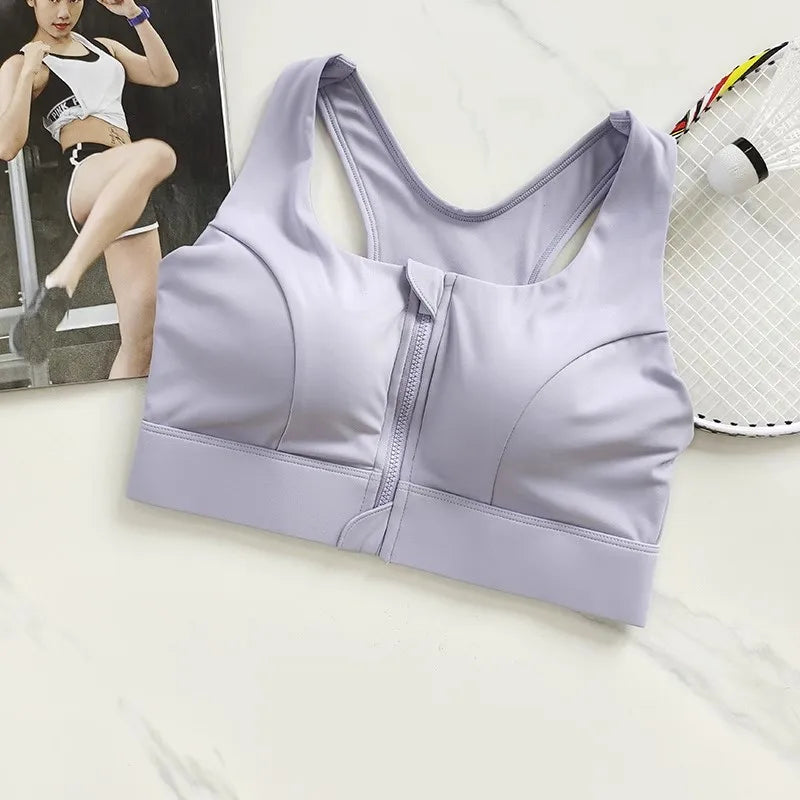 NLW High Impact Front Zipper Sports Bra