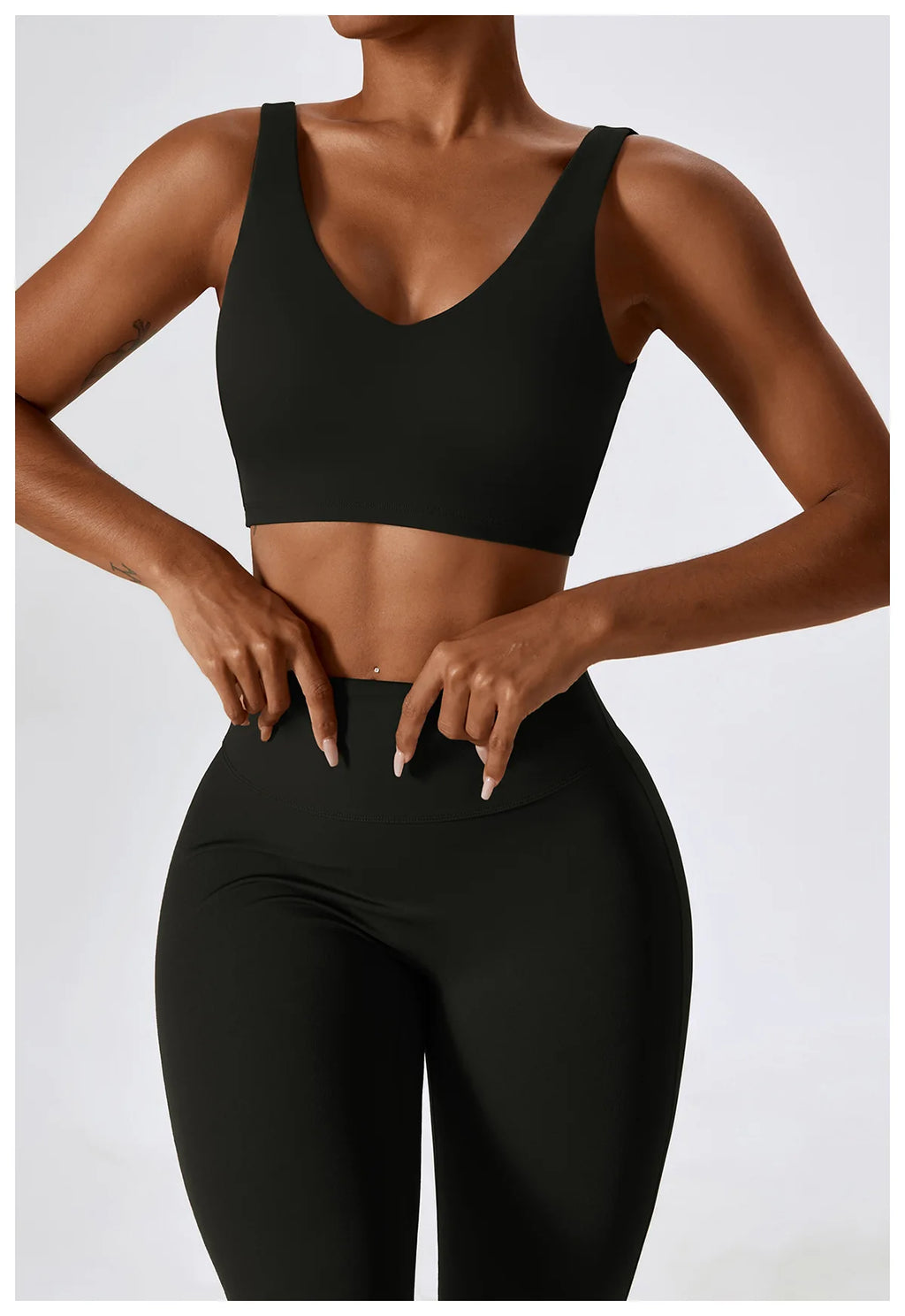 NLW Elite Seamless 2-Piece Yoga Set – High-Performance Compressed Fitness Suit