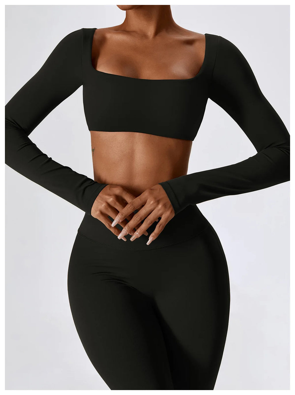 NLW Elite Seamless 2-Piece Yoga Set – High-Performance Compressed Fitness Suit