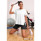 NLW Active UPF50+ Bamboo Sun Protection Tee – Side-Slit Quick-Dry Workout Shirt