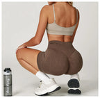 Sand Washed Seamless Yoga Shorts | High-Waist Butt-Lift Workout Shorts