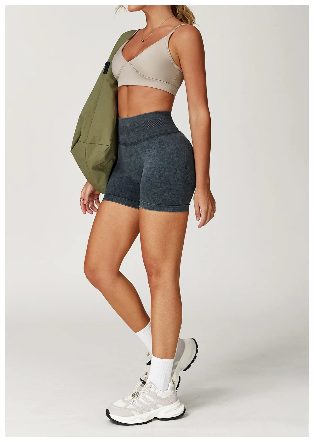 Sand Washed Seamless Yoga Shorts | High-Waist Butt-Lift Workout Shorts