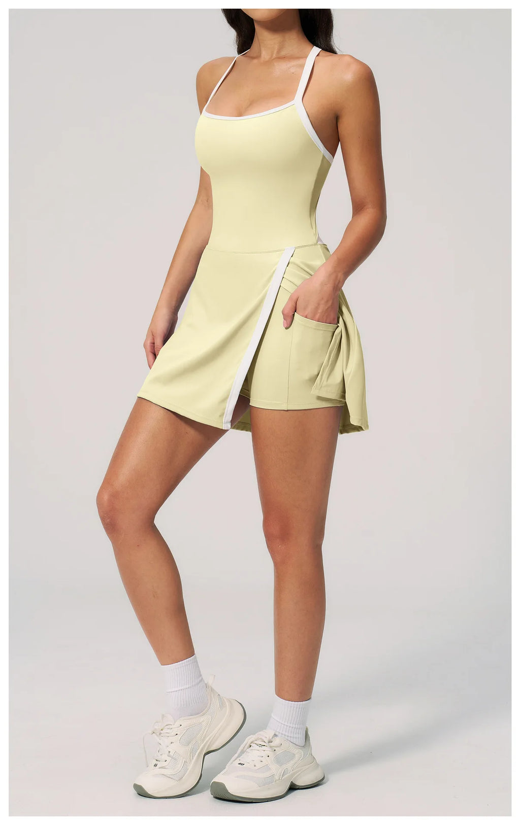 NLW Women's Short Workout Romper with Pocket