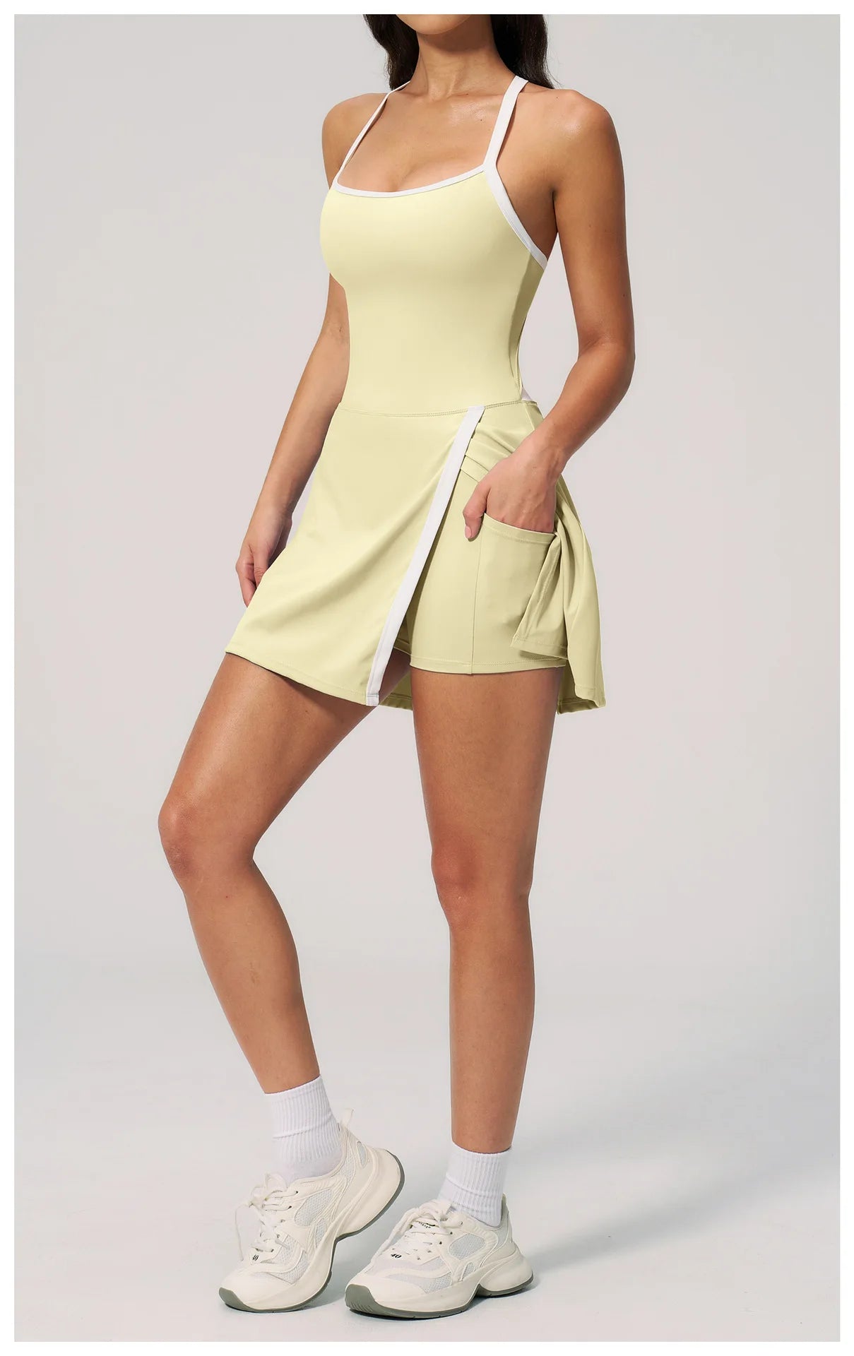 NLW Women's Short Workout Romper with Pocket
