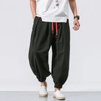 NLW Men’s Oversized Cotton-Linen Wide-Leg Pants