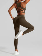 NLW Seamless Sculpt Yoga Set – Sleeveless Quick-Dry Premium Fitness Set