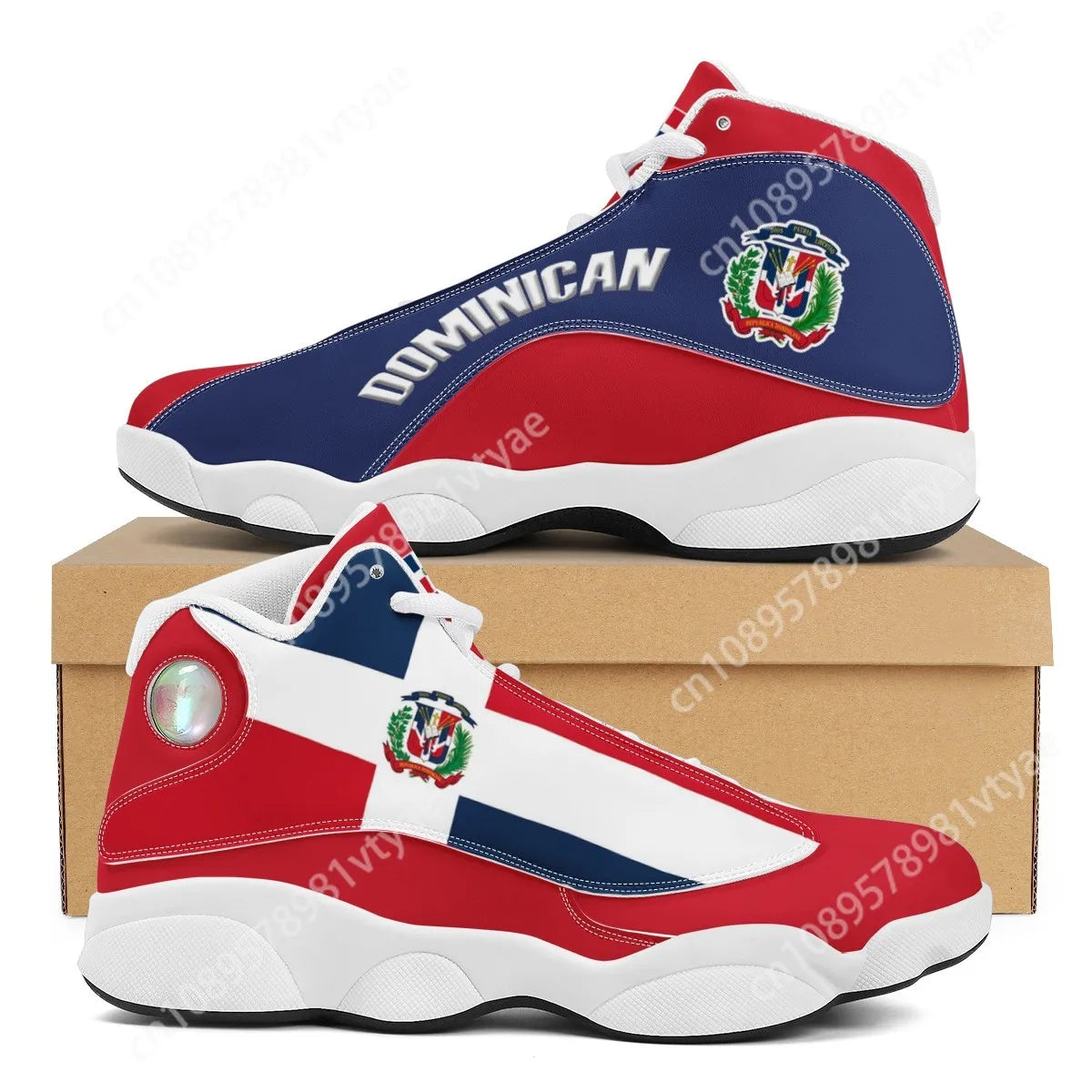 NLW "Orgullo" Dominican Heritage Basketball Shoes – Custom Print-On-Demand Sneakers
