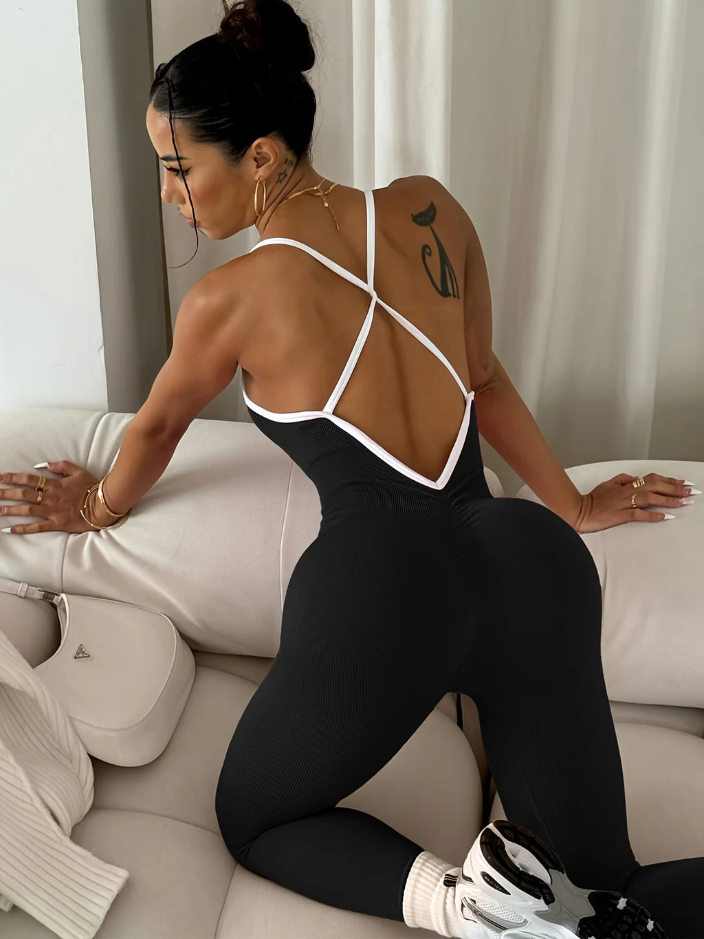 NLW Sleeveless Gym Bodysuit & Workout Romper