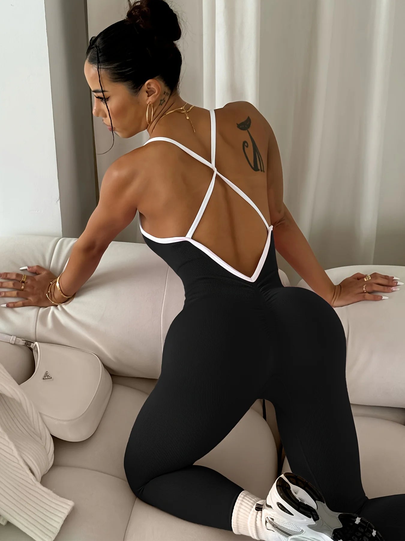 NLW Sleeveless Gym Bodysuit & Workout Romper