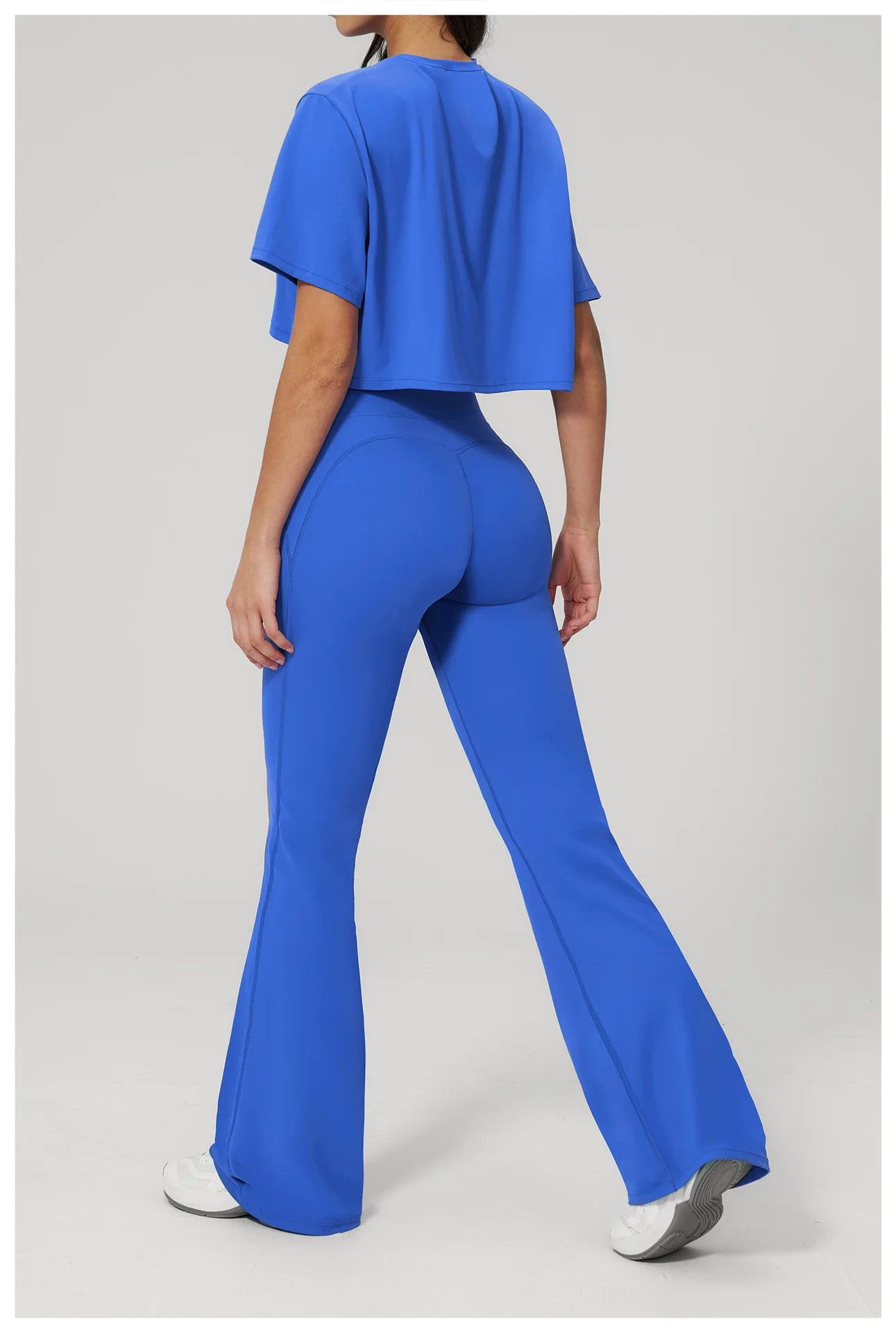 NLW High-Elasticity Crop Top & Matching Gym Leggings