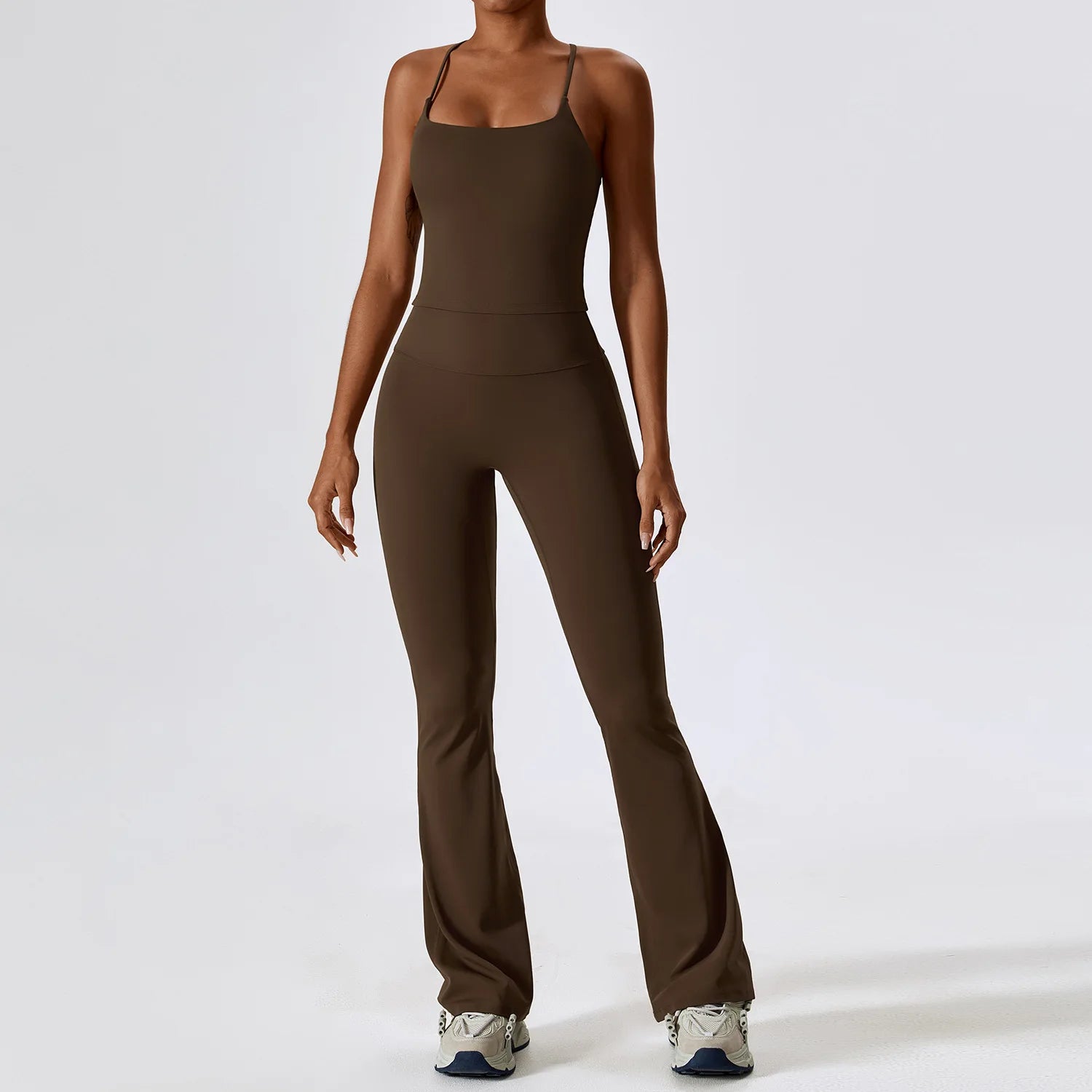 NLW Elite Seamless 2-Piece Yoga Set – High-Performance Compressed Fitness Suit